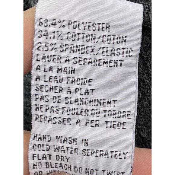 Simon Chang Womens Sz M Heathered Gray Black Sequin Ribbed Sweater Dress Shift - Picture 8 of 8